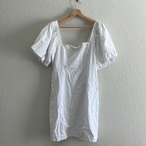 Petal & Pup white puff sleeve mini dress